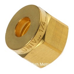 WADE-1017 Brass nut for 1 OD tubing
