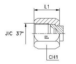 207304 Cap -8 JIC 3/4-16