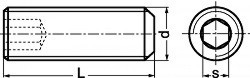 BN4723-5X5 DIN 913 / ISO 4026 A4 M5 x 5