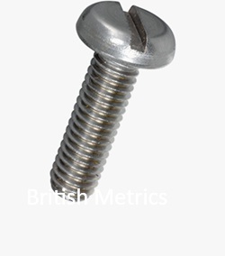 BN653-4X12 Slotted Pan Head Screw to DIN 85 ISO 1580 316ss M4-0.7 x 12