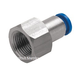 2111-2669 Female stud push-in 8mm metric x 1/4 NPT female