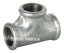MI130-4 Equal Tee 4 BSP Galv