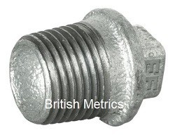 MI290-38 Beaded Plug 3/8 BSPT Galv