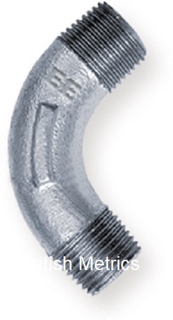MI3-112B Male Bend 11/2 BSPT Black