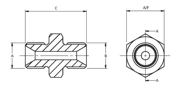 4G-12G-MM-10K Adapter 10K 1/4 BSPP x 3/4 BSPP