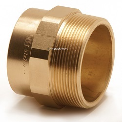 YORK-N3/42X11/2 Male Connector 42mm x 1 1/2 BSPT Brass