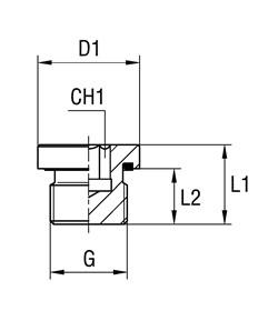 107602 Port plug 1/4 BSPP with NBR seal under head