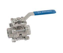 SS 3pc Valve 3/4 BSP with ISO Mount