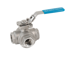 SS Ball Valve T Port 3/4 BSPP with ISO Mount