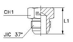 207401.3 Plug -4 JIC 7/16-20