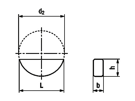 BN873-3X5 6888A Woodruff Key 3 x 5