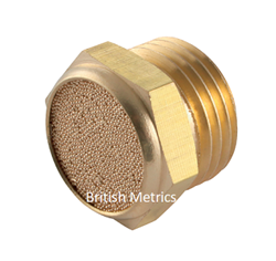 Flat bronze silencer with 1/2 bspp threads