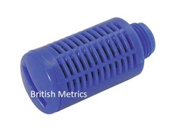 Screw-in plastic silencer with 1 BSP threads
