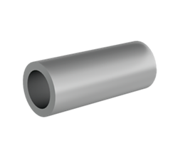 Round Spacer 5.5 x 3.3 x 6mm long Alum