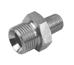 Hex Nipple 1/8 BSPP X 1/4 BSPT ZP