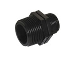 Hex Nipple 1 x 3/4 BSP Poly