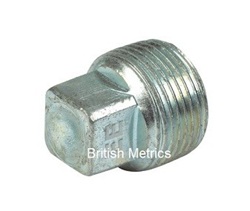 Square Head Plug 1 BSPT Galv