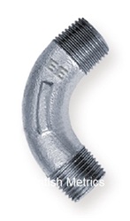 Male Bend 11/2 BSPT Black