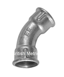Equal 45 Degree Bend 2 BSP Galv