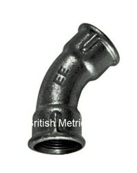 Equal 45 Degree Bend 11/2 BSP Plain