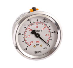 Wika 63mm G1/4 2.5 BAR Back Filled Gauge