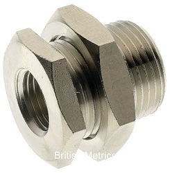 3060-3/8 Bulkhead Fitting 3/8 BSP Nickel