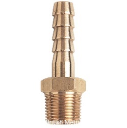 Hose Barb 1/8 BSPT x 4mm Brass