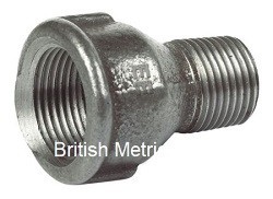 MI246-34-12B Reducing Street Coupling 3/4 x 1/2 BSP Plain