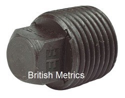 MI291-112B Square Head Plug 11/2 BSPT Plain