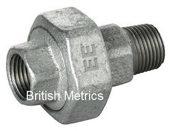 MI341-34 Street Hex Union 3/4 BSP Galv