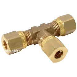 WADE-MT112 Equal Brass Compression Tee 12mm